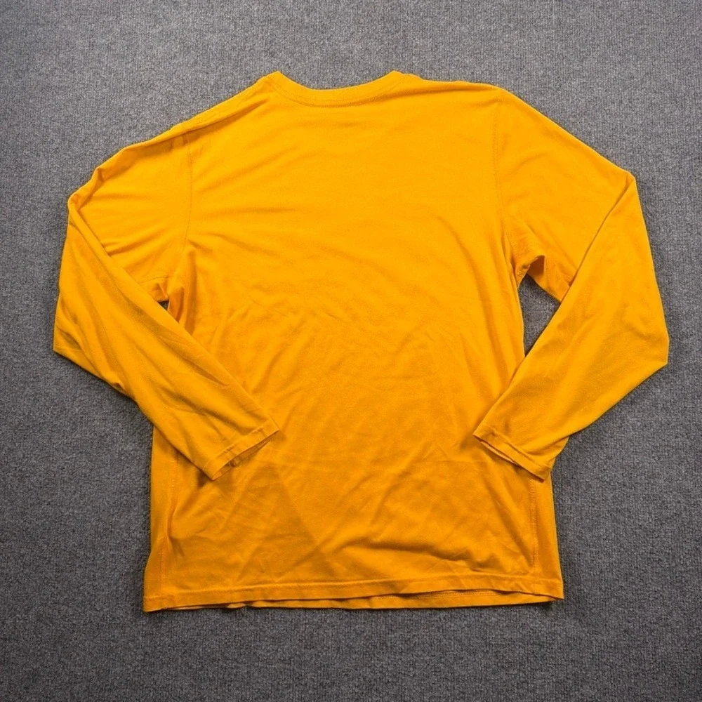 Nike Dri-FIT Shirt Mens Large Orange DeForest Norskies Wrestling Long Sleeve